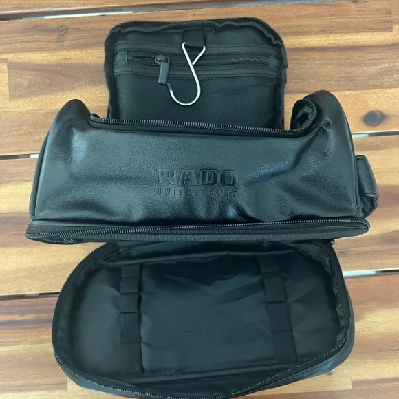 Rado Black Toiletry Bag with Zipper Closure - Picture 1 of 8
